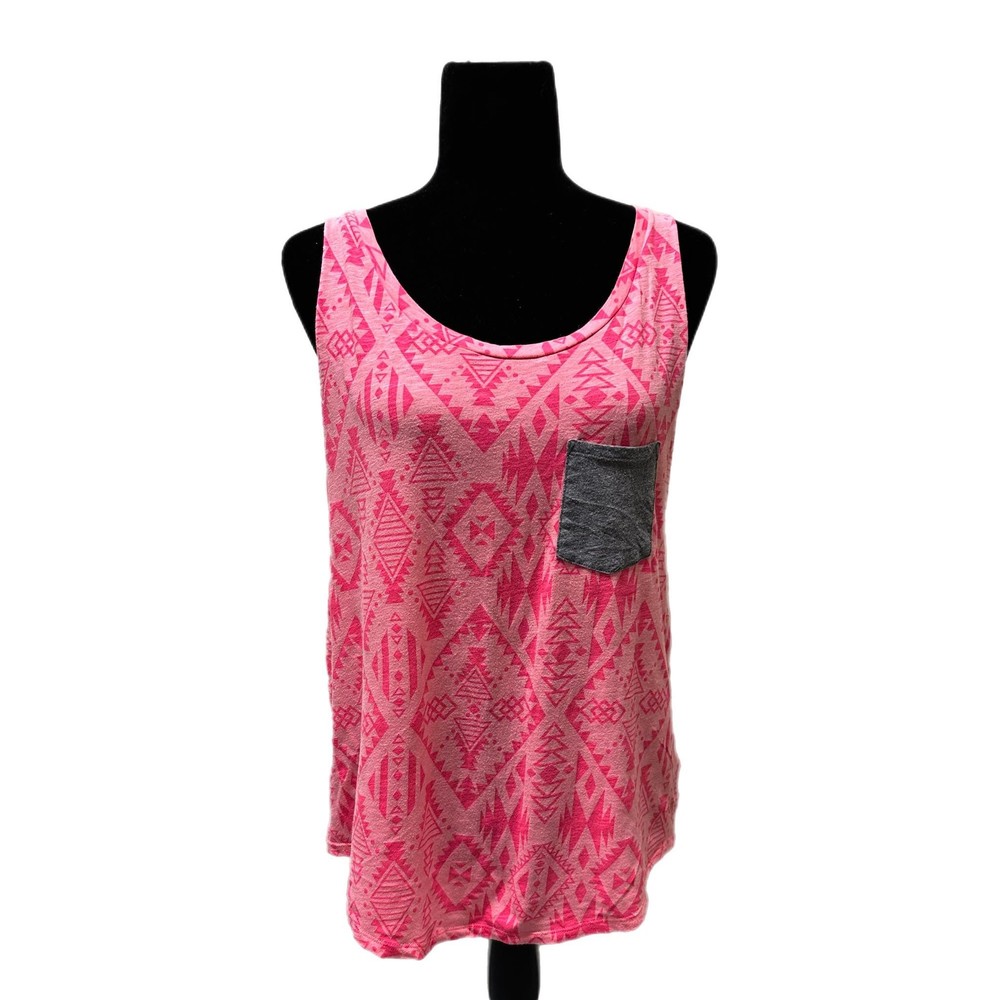 Victoria's Secret VS PINK Aztec Print Tank Top, Large, Pre-owned